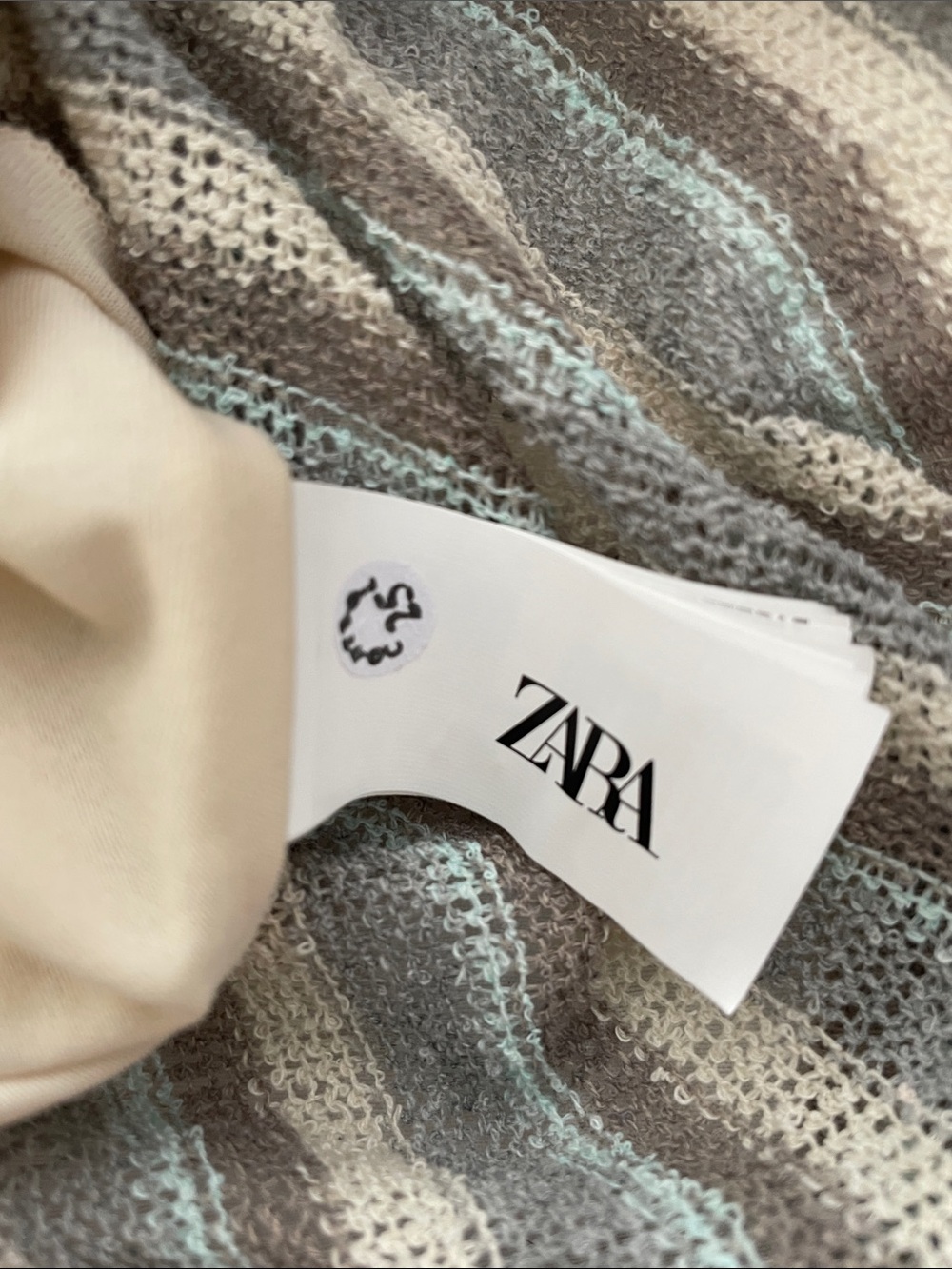M. Alluring Striped Knit Tank and Skirt Set in Cream , Grey and Blue - Picture 13 of 13
